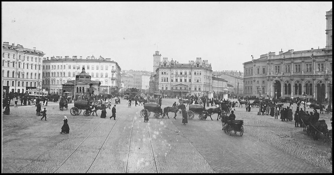 Знаменская площадь, 1908 год. Сегодня это площадь Восстания