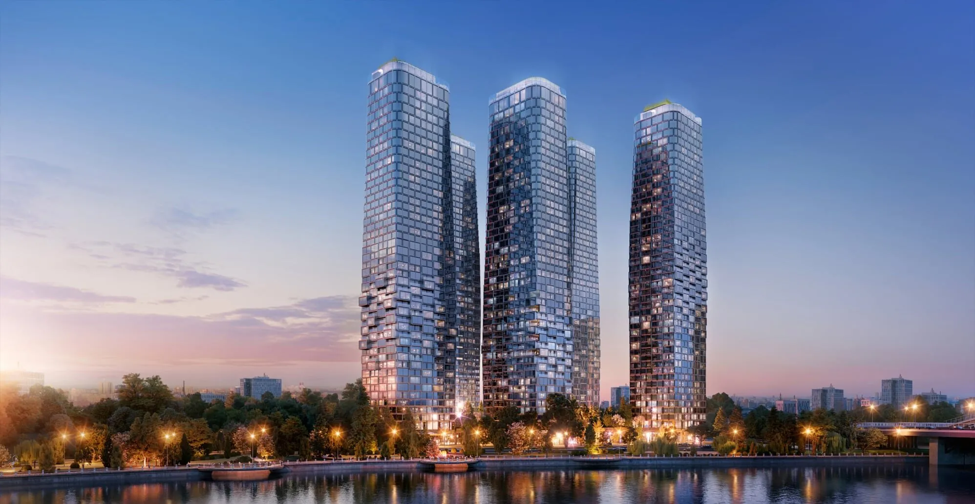 Башни River Park над Москвой-рекой
