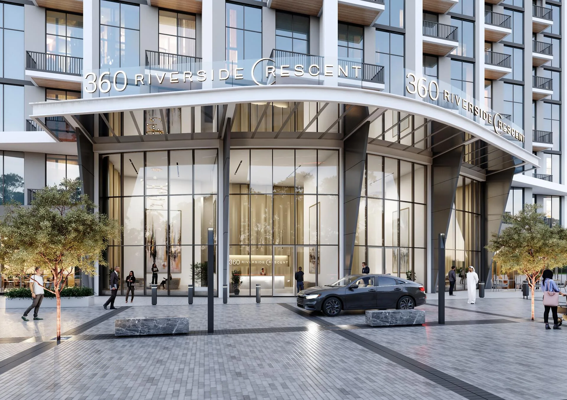 Вход в 360 Riverside Crescent