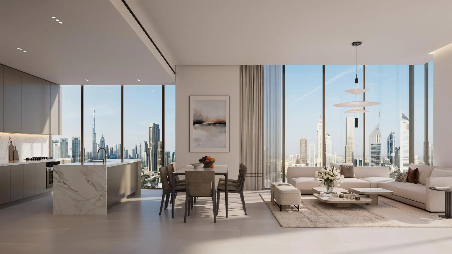 Гостиная в резиденции The Residences