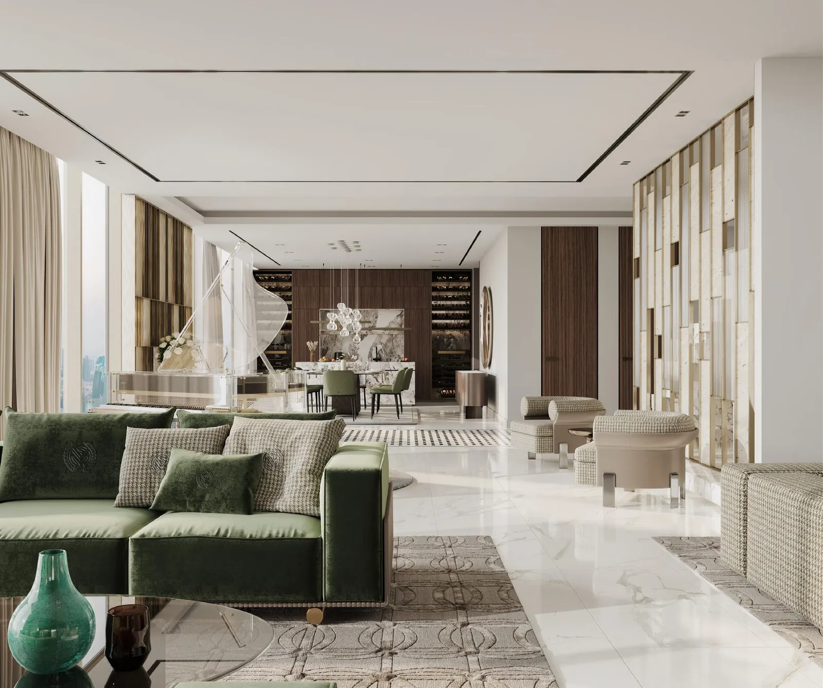 Гостиная Sky Mansion. Визуализация London Gate