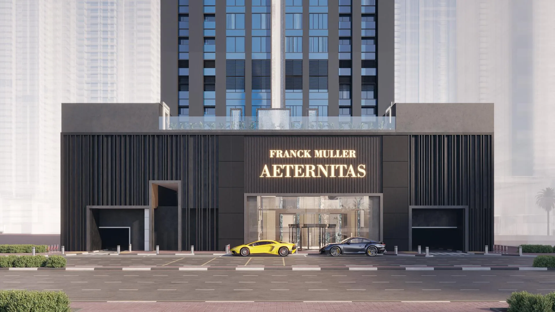 Вход в башню Franck Muller Aeternitas