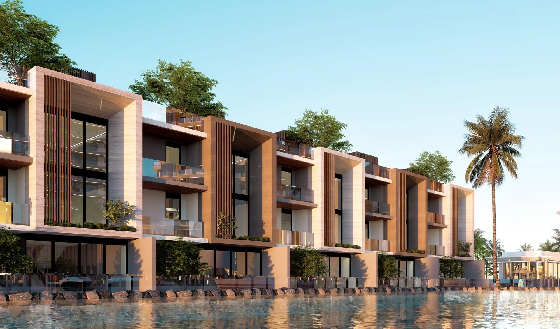 Таунхаусы Al Hamra Waterfront на берегу воды
