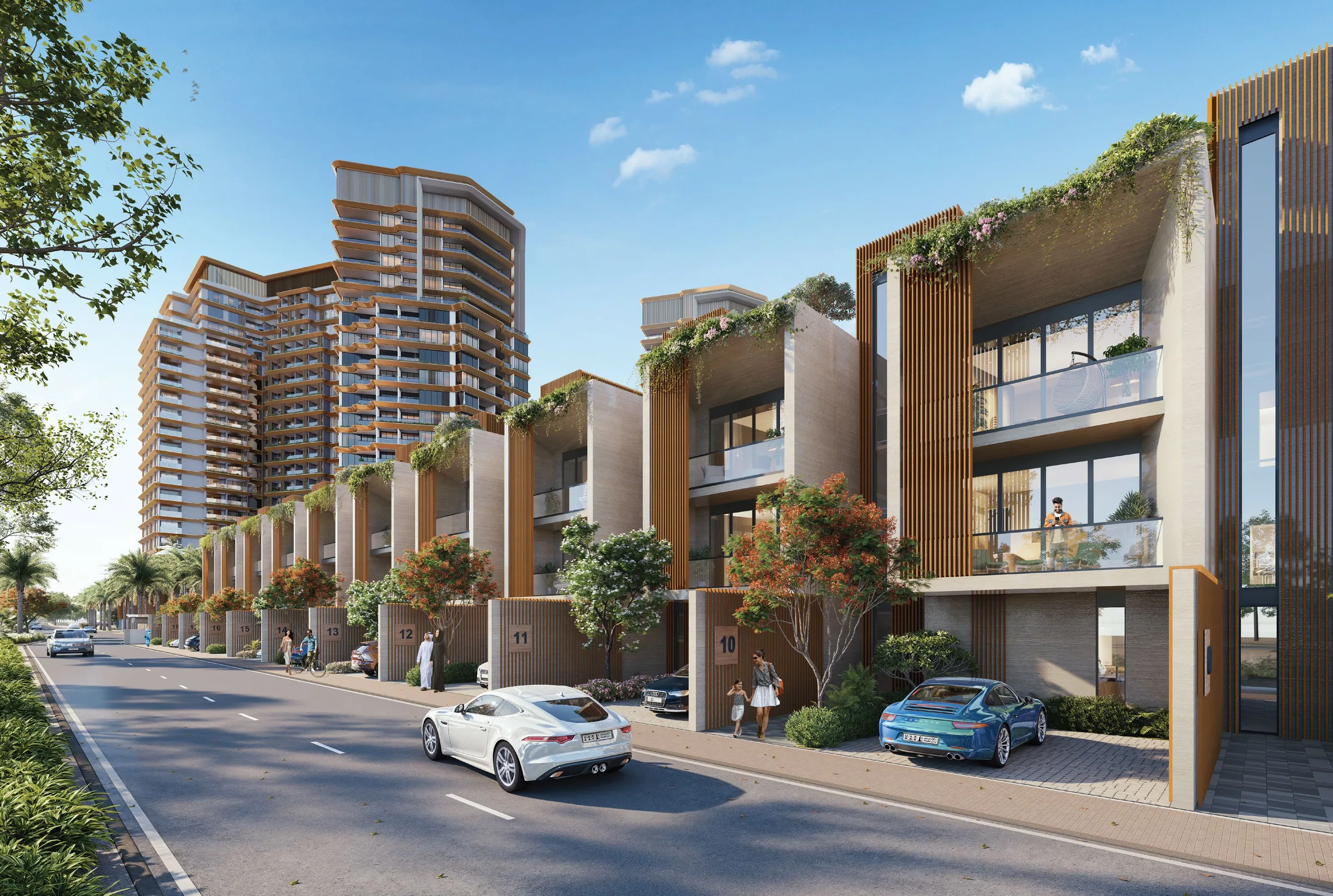 Улица таунхаусов Al Hamra Waterfront