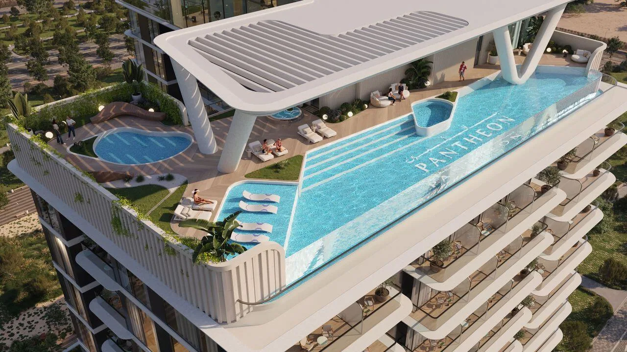 Бассейн на крыше Omya Residences сверху