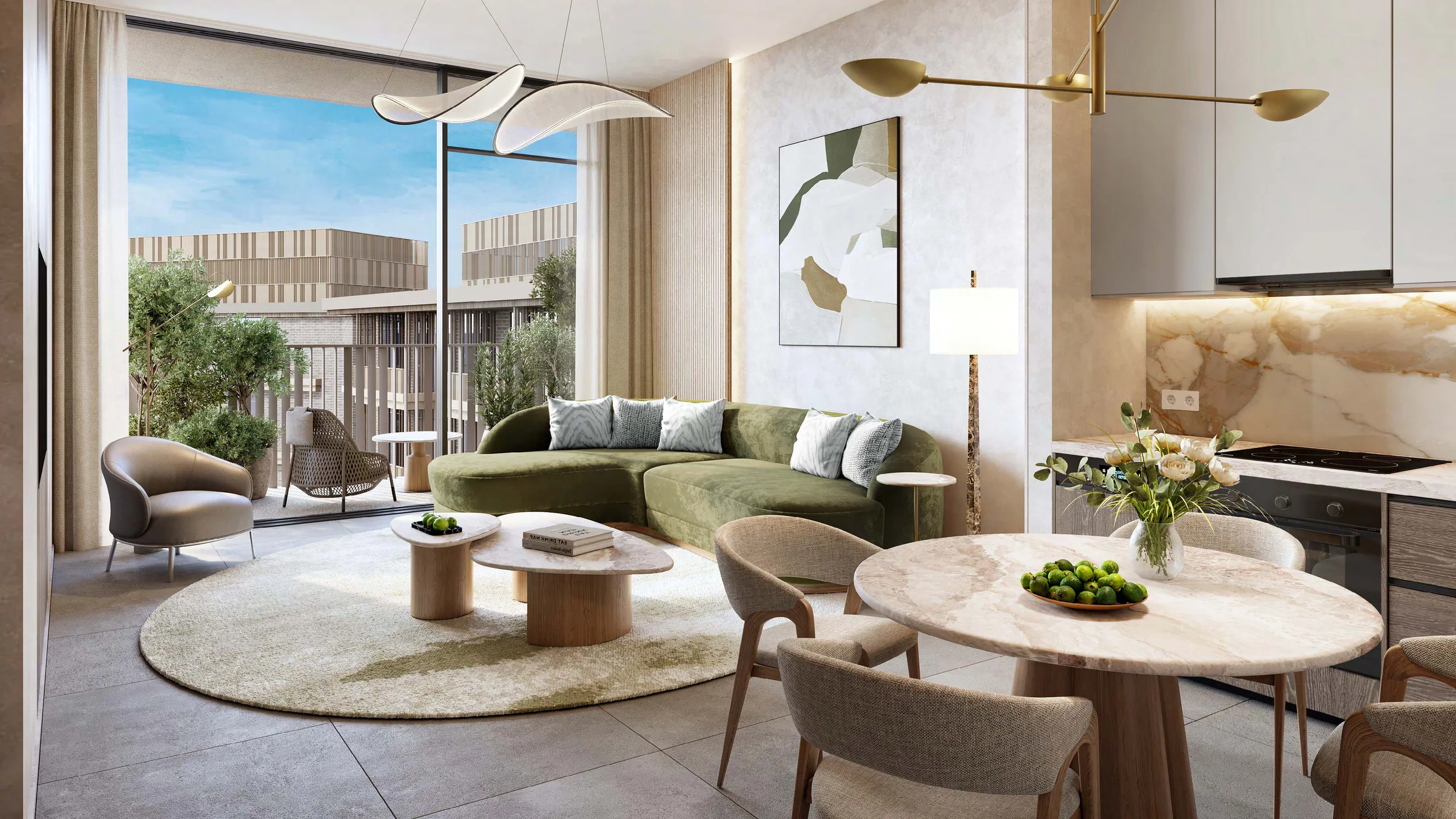 Гостиная в квартире Arancia Yards 2