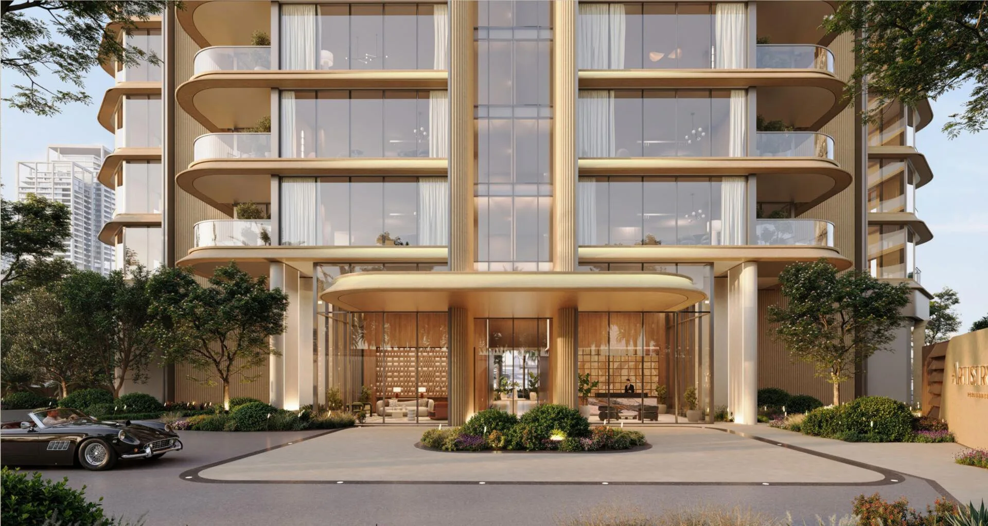 Подъезд и вход в лобби Artistry Residences