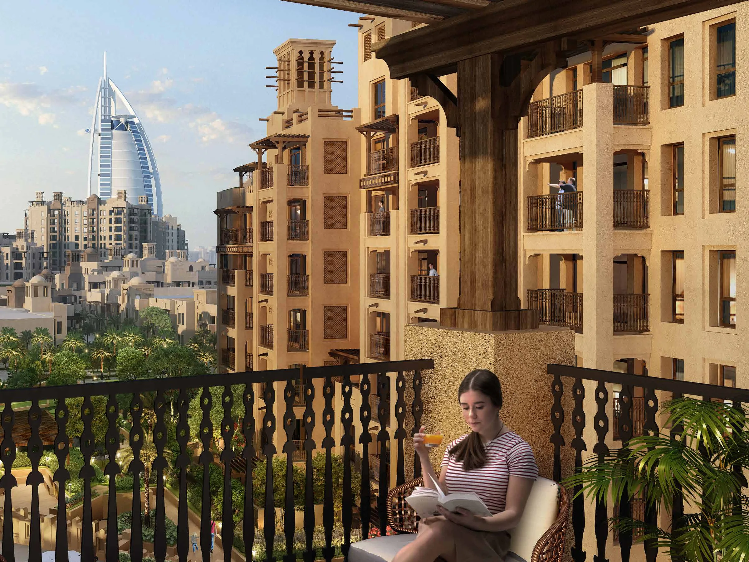 Балкон в Madinat Jumeirah Living с видом на Бурдж-эль-Араб