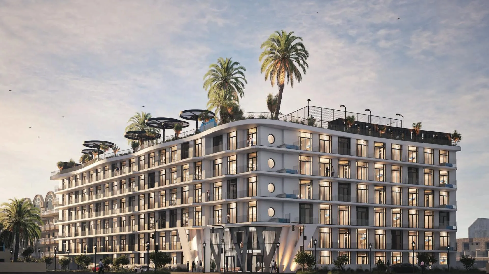 Avana Residences: общий вид дома с пальмами на крыше