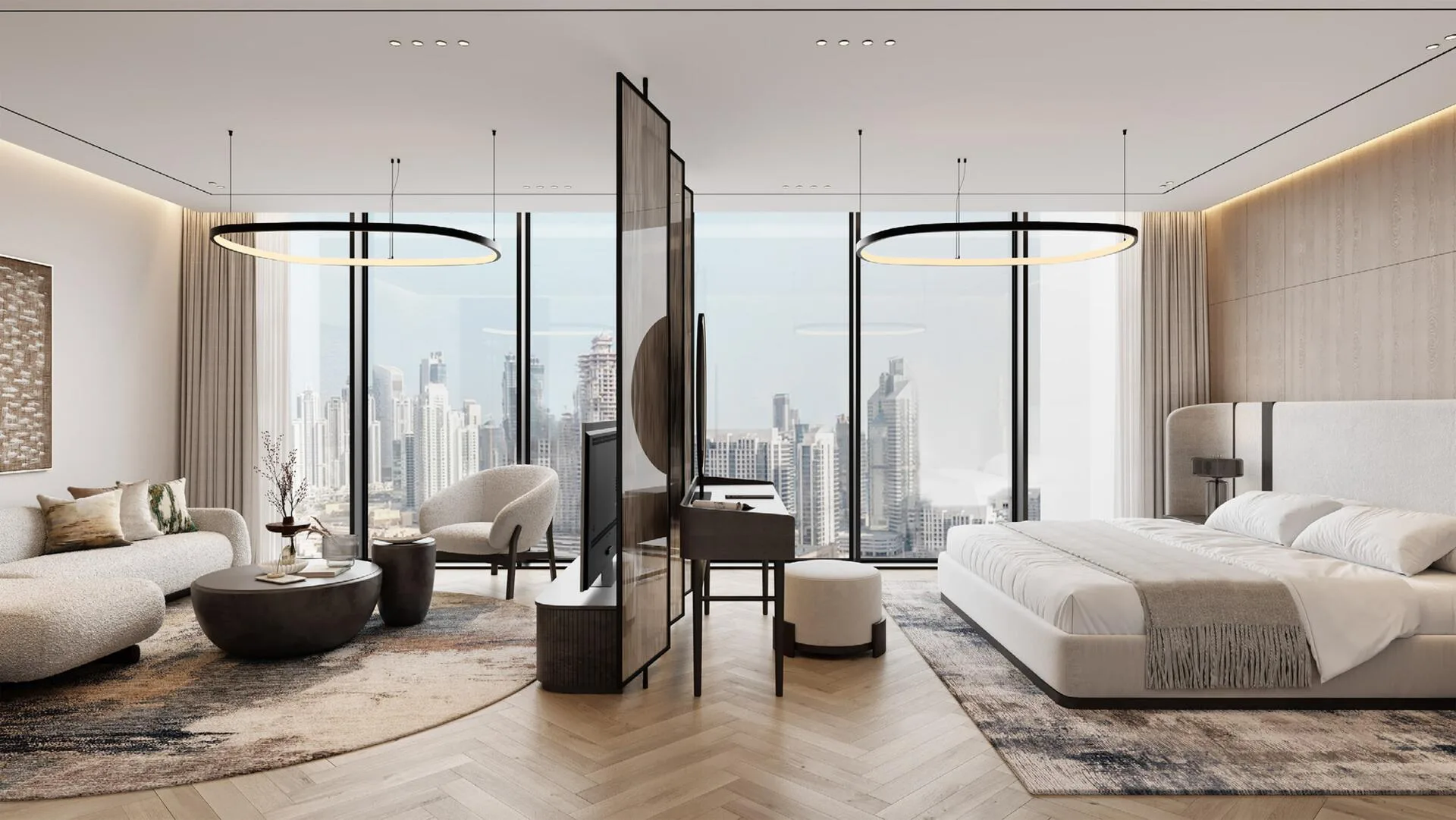 Спальня в дуплексе Avenue Park Towers II