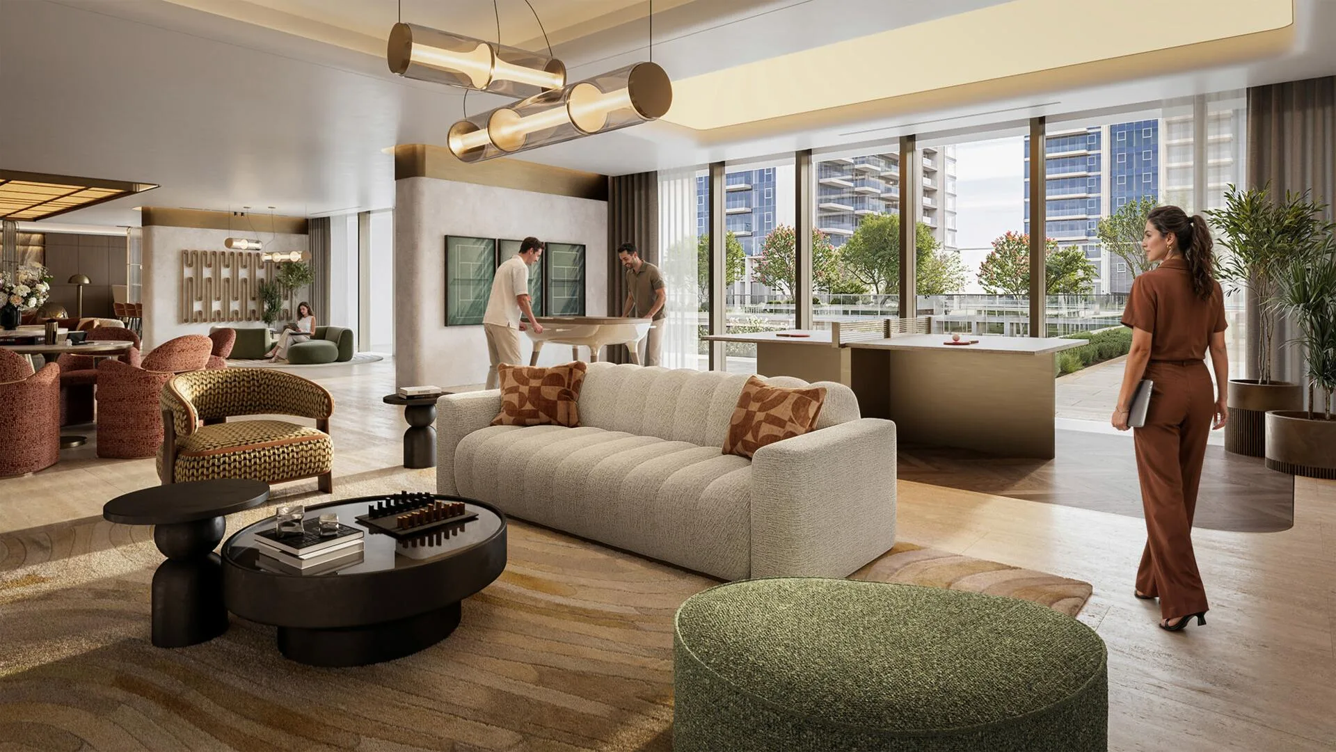 Зона с настольным теннисом в Avenue Park Towers II