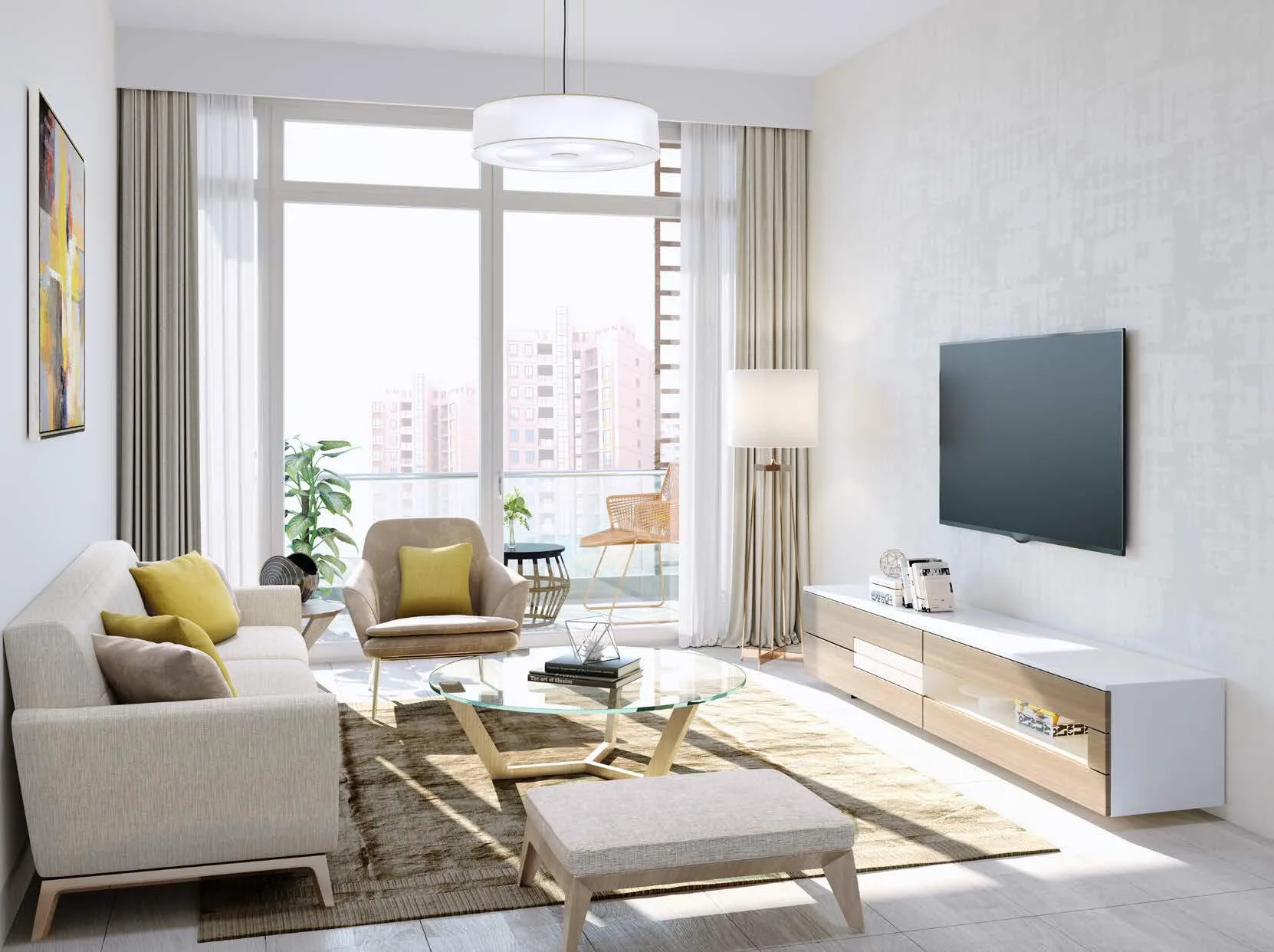 Гостиная в квартире Azizi Grand