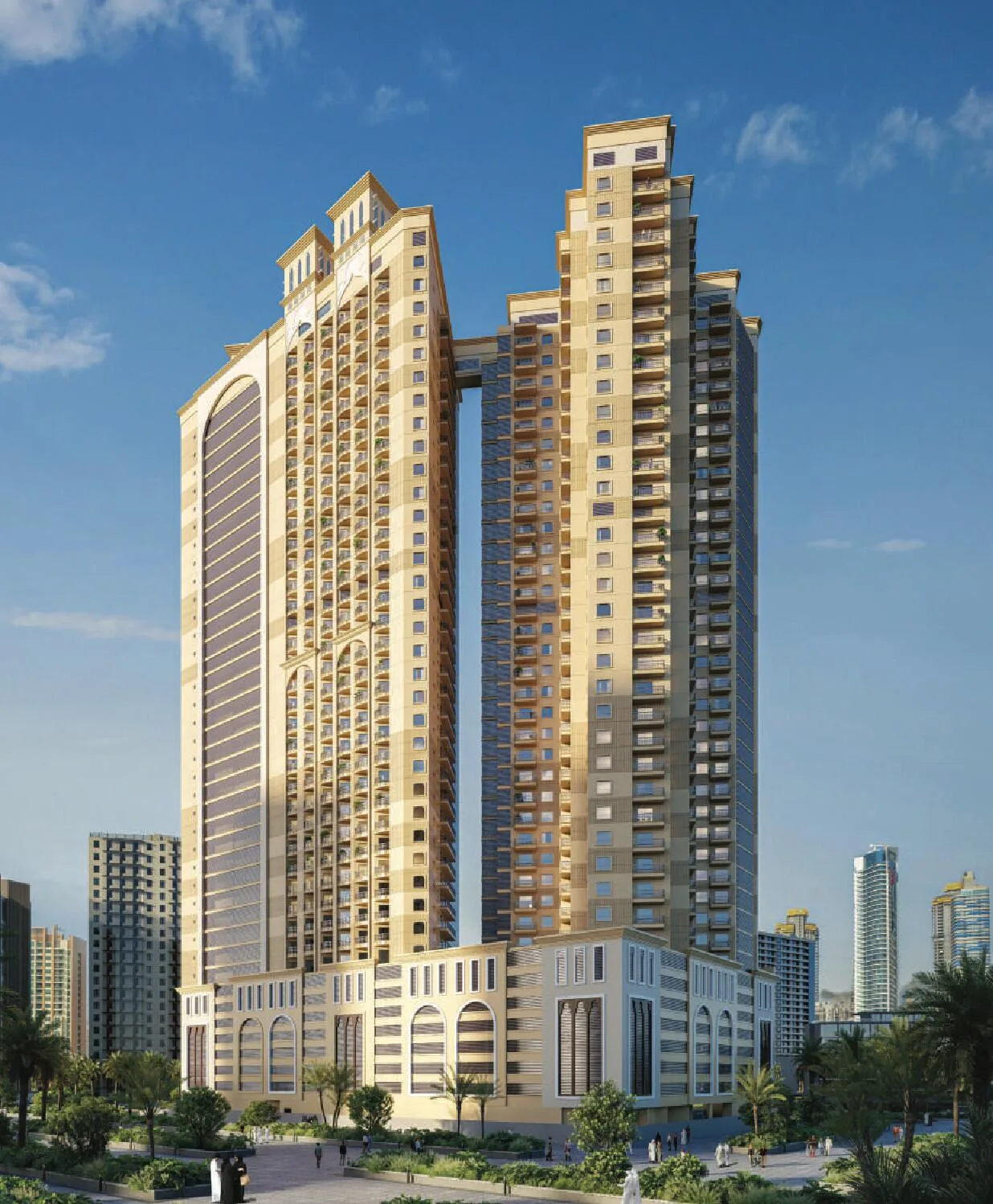 Barajeel Towers над кварталами Аджмана