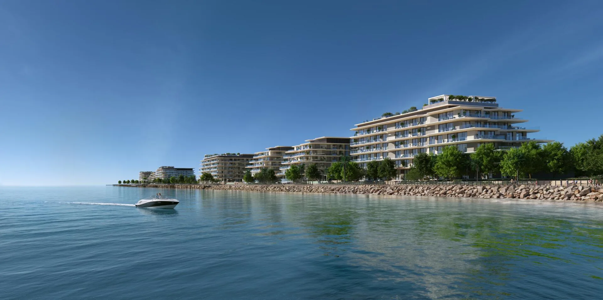 Bashayer Residences со стороны воды