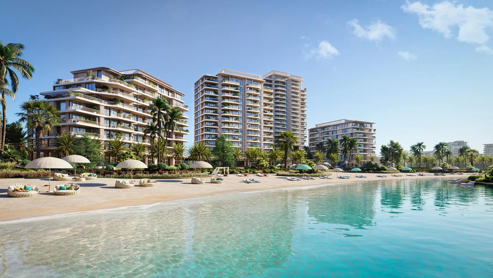 Дома Bay Grove Residences за песчаным берегом и прозрачной водой