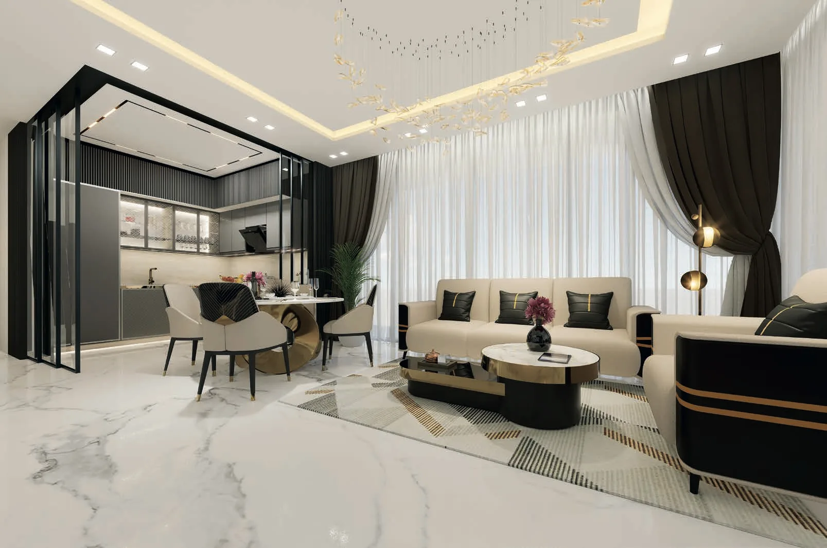 Гостиная в квартире Bayz 101