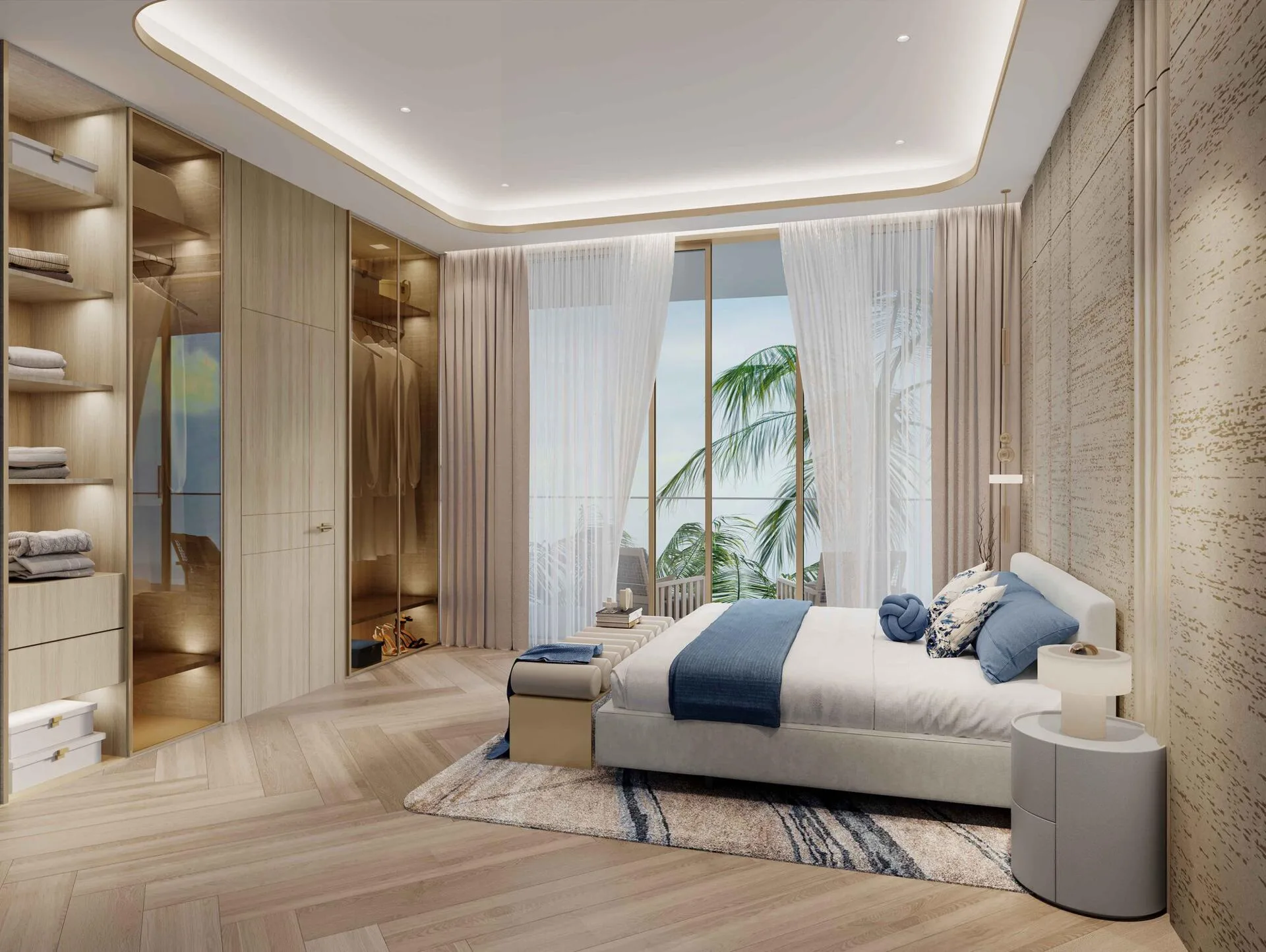 Главная спальня дуплекса Beach Walk Grand 2
