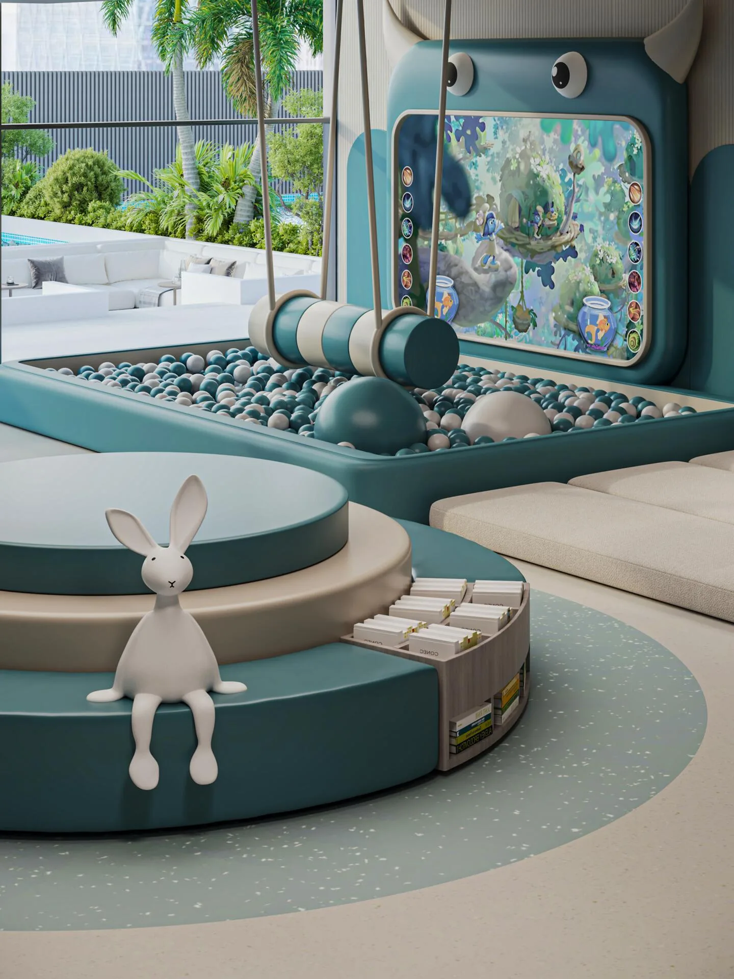 Детская игровая комната Belle Vie в бирюзовых тонах