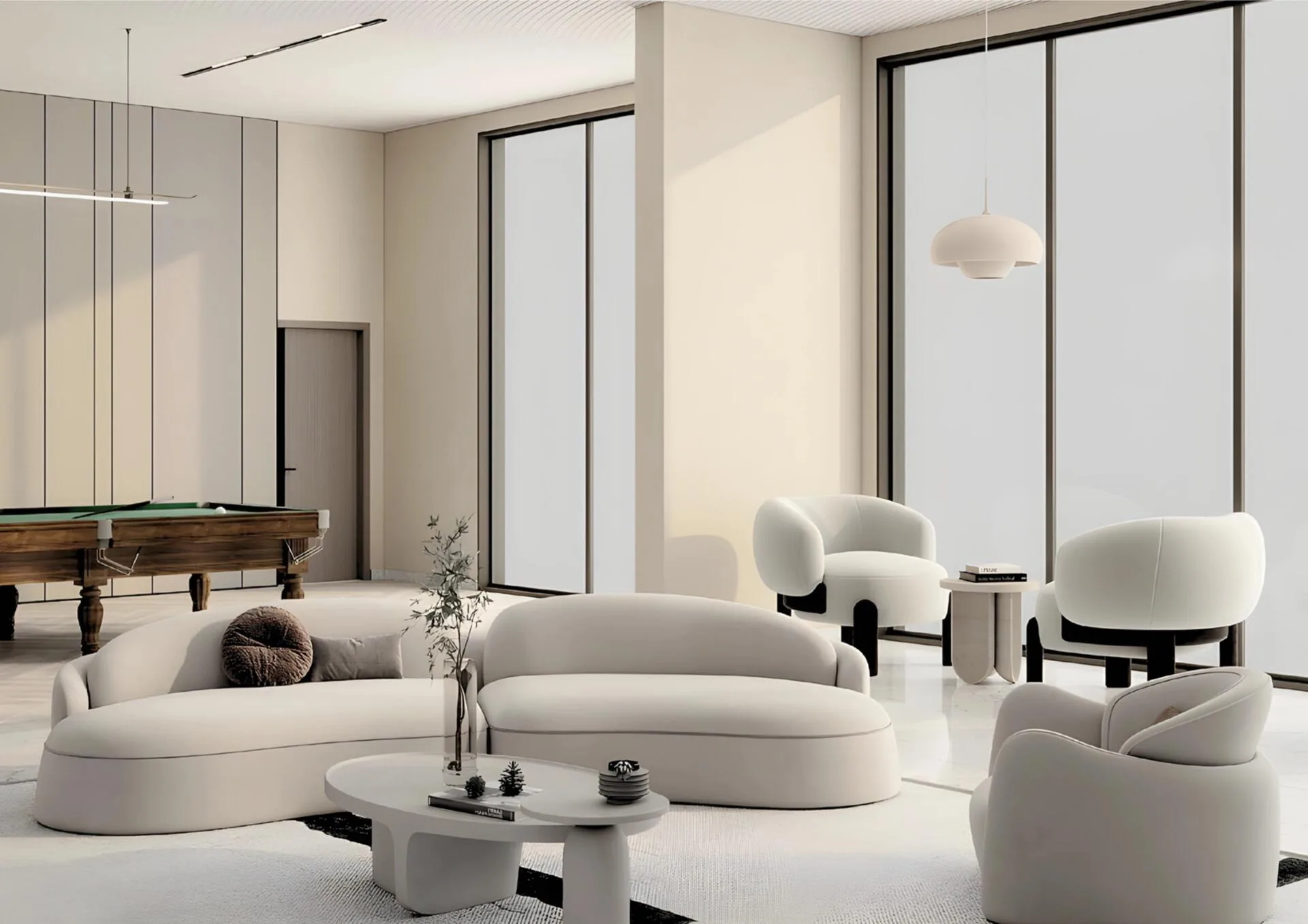 Гостиная клубного дома Prestige One в Berkeley Square