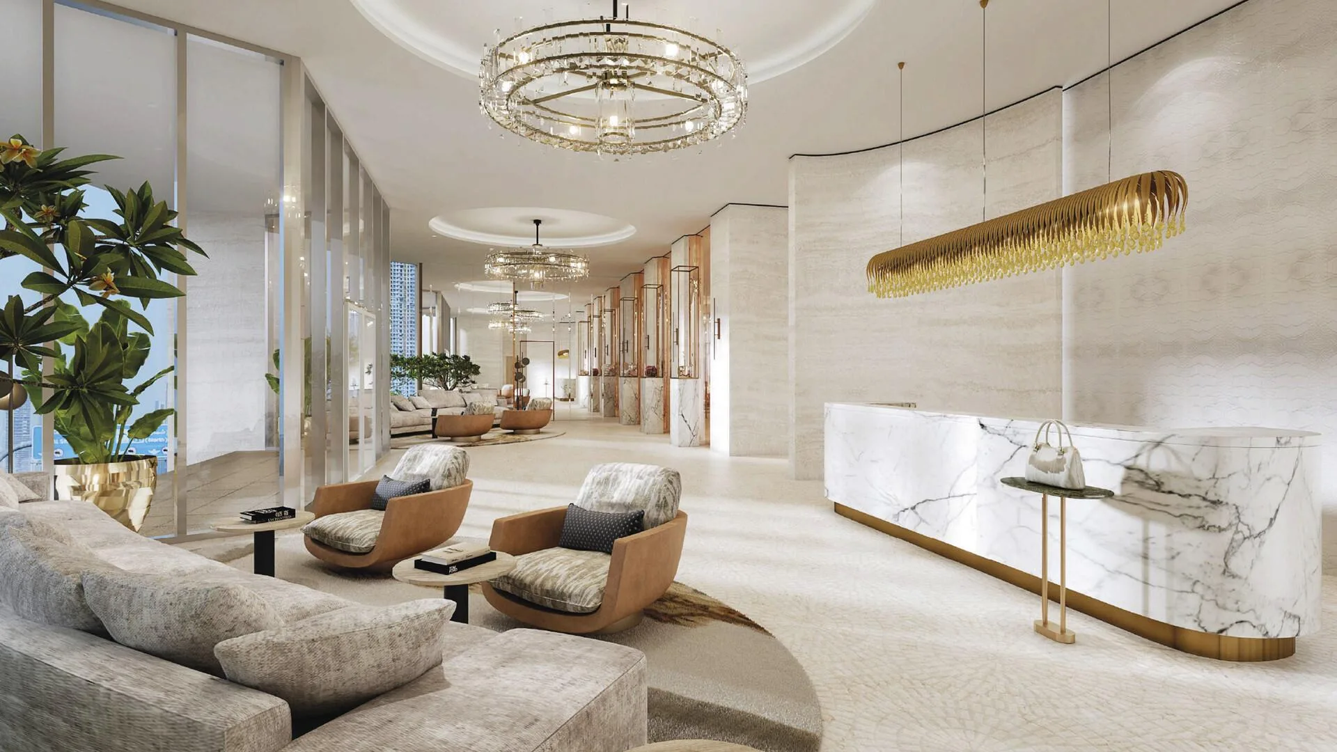 Лобби Biltmore Sufouh со стойкой ресепшен