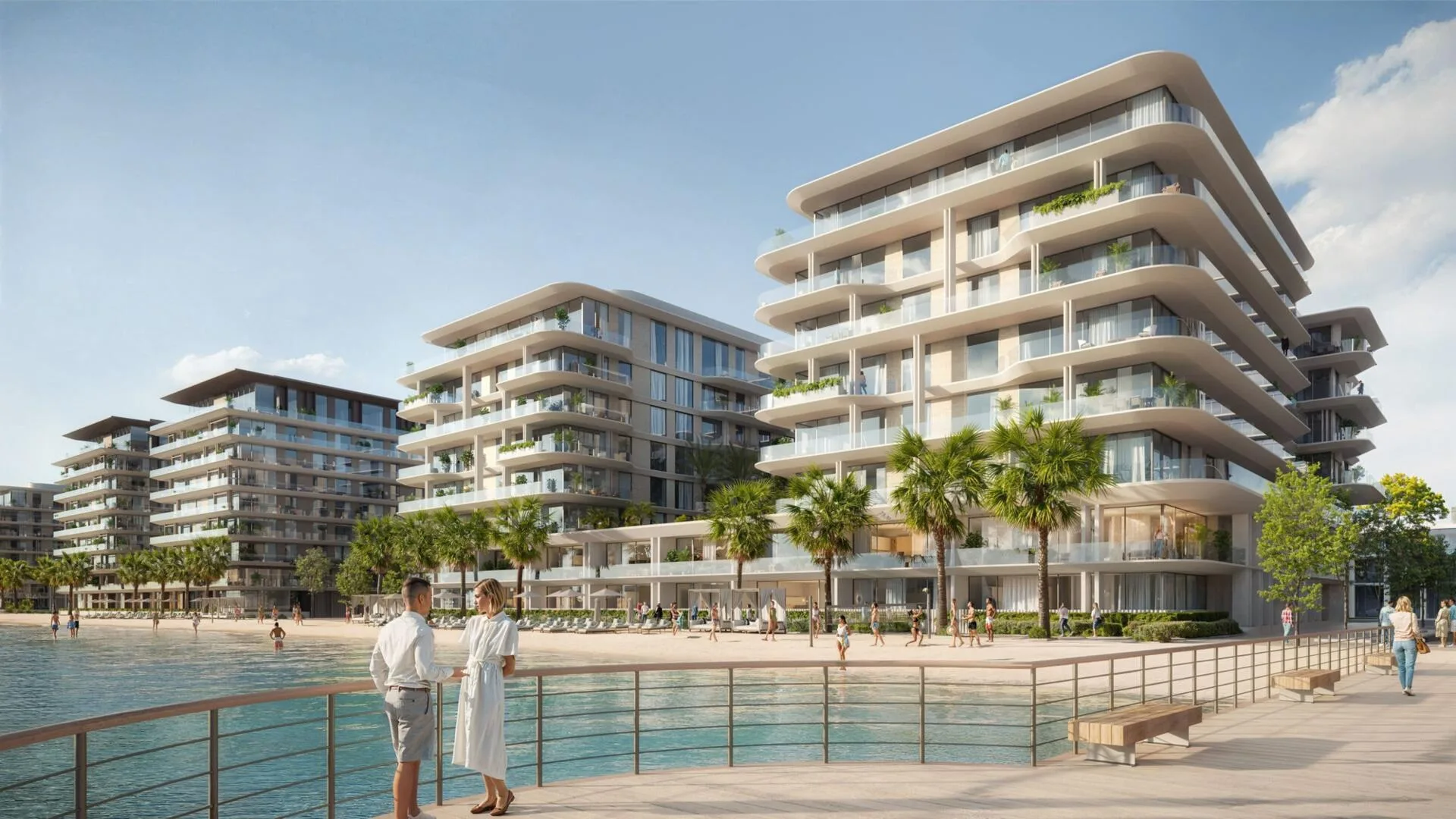 Набережная вдоль домов Blue Beach Residence
