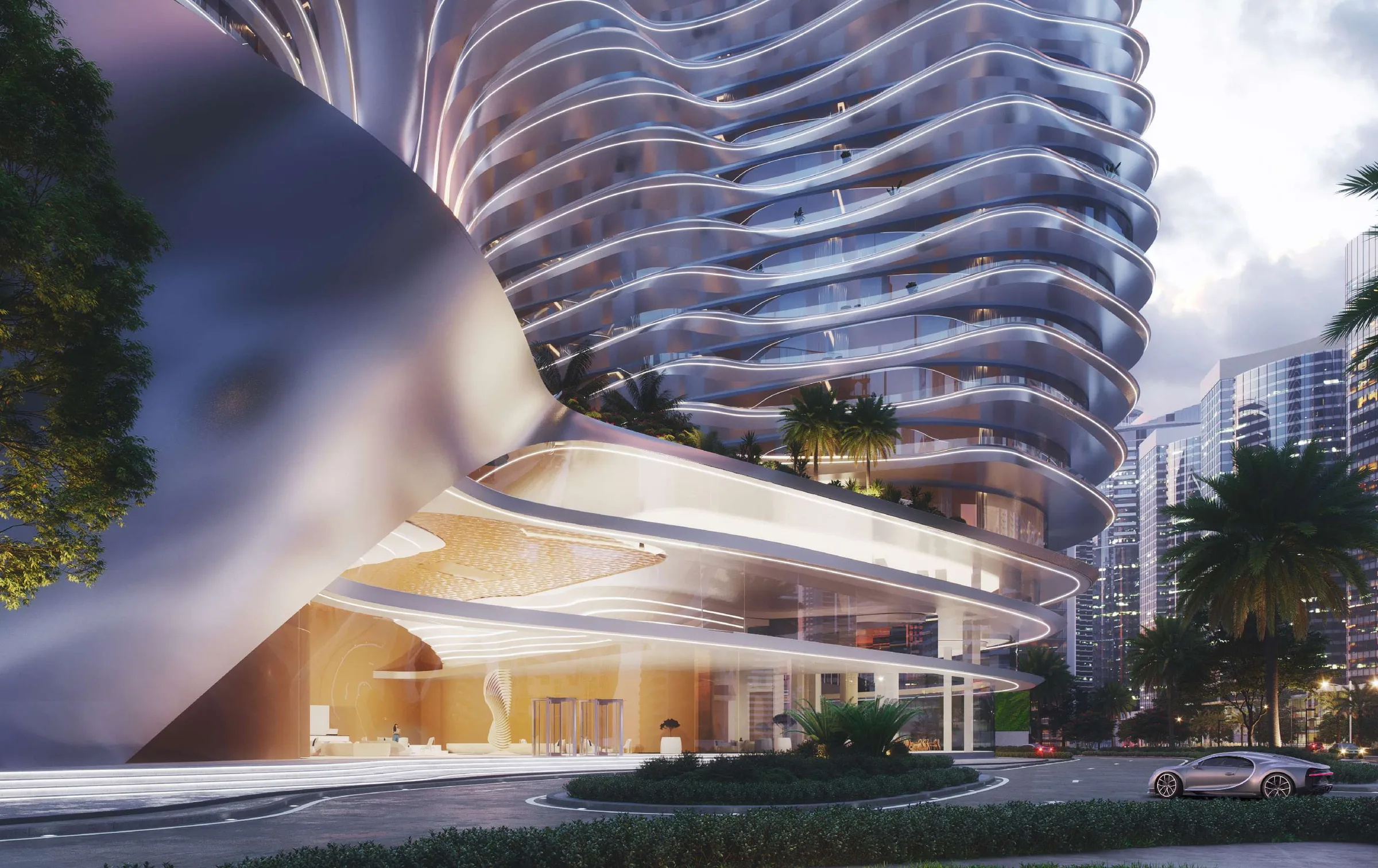 Вход и лобби Bugatti Residences