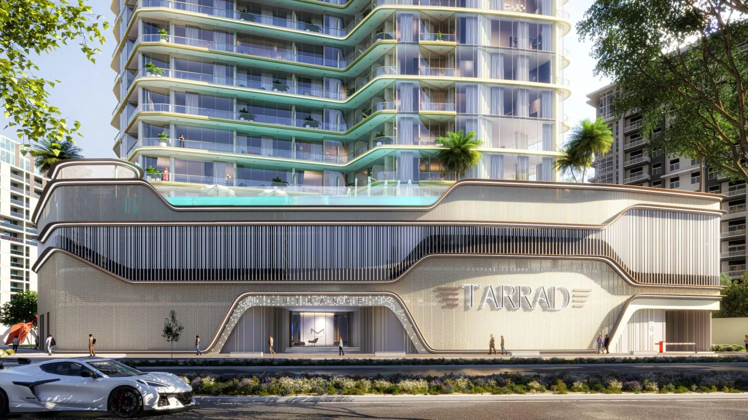 Подиум и вход в Celesto 2 Tower