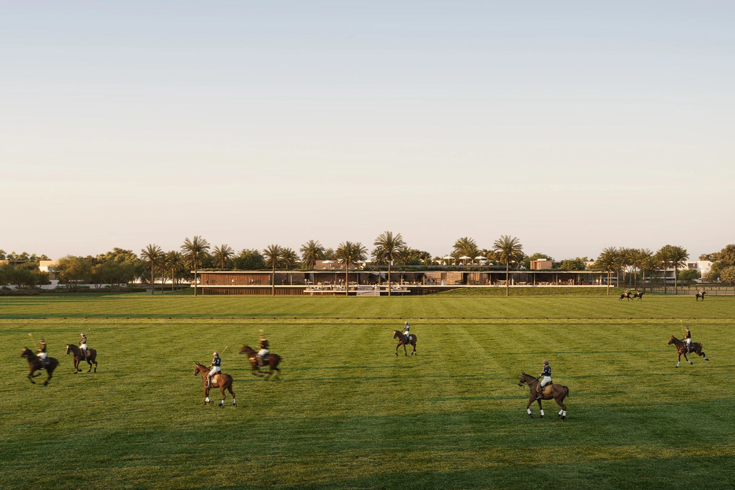 Визуализация: поле для поло и клубный дом Grand Polo Club & Resort