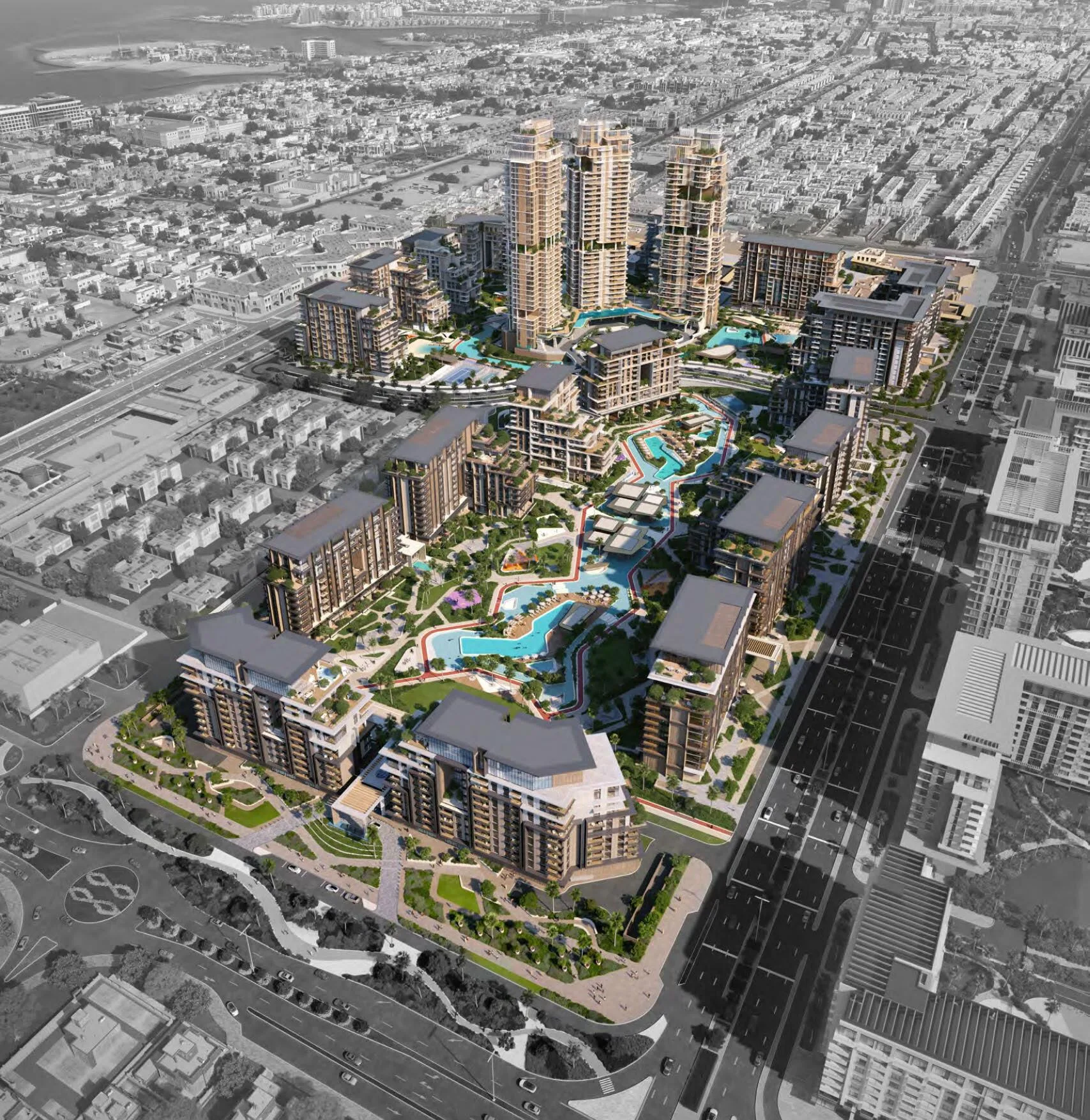 Квартал City Walk с высоты