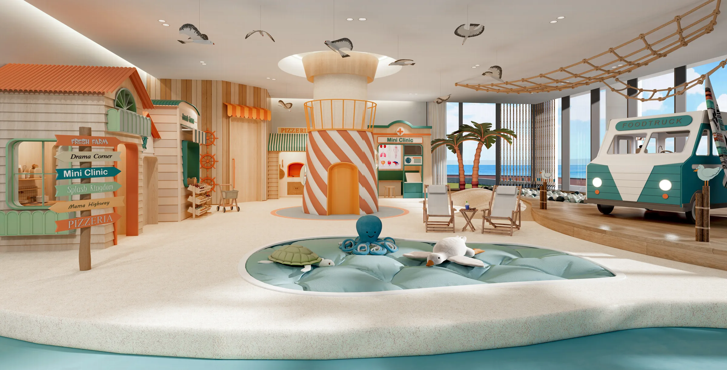 Детская игровая Costa Mare в виде приморской деревни