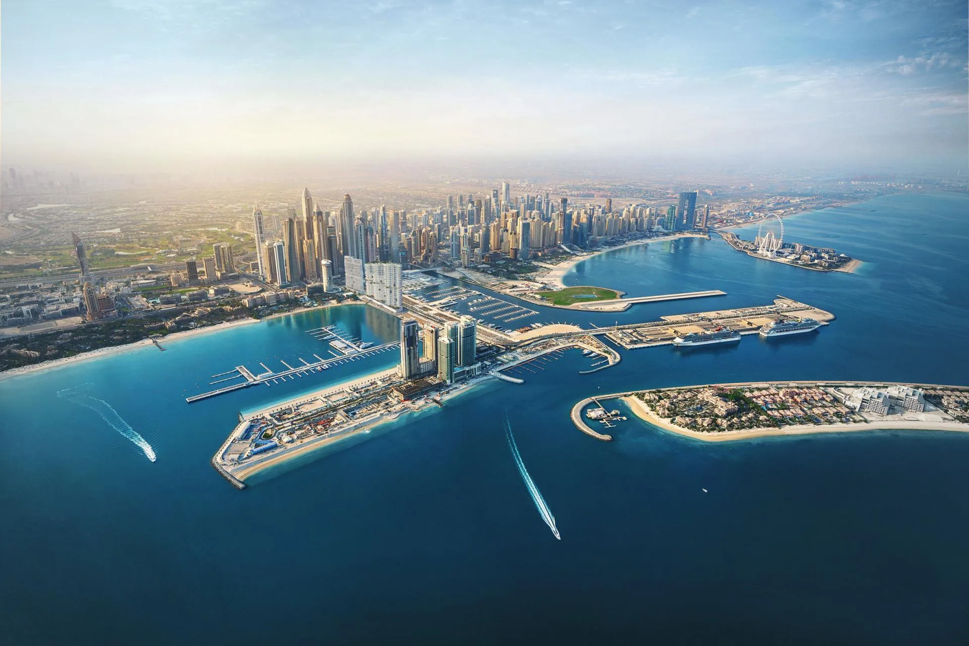 Dubai Harbour с высоты