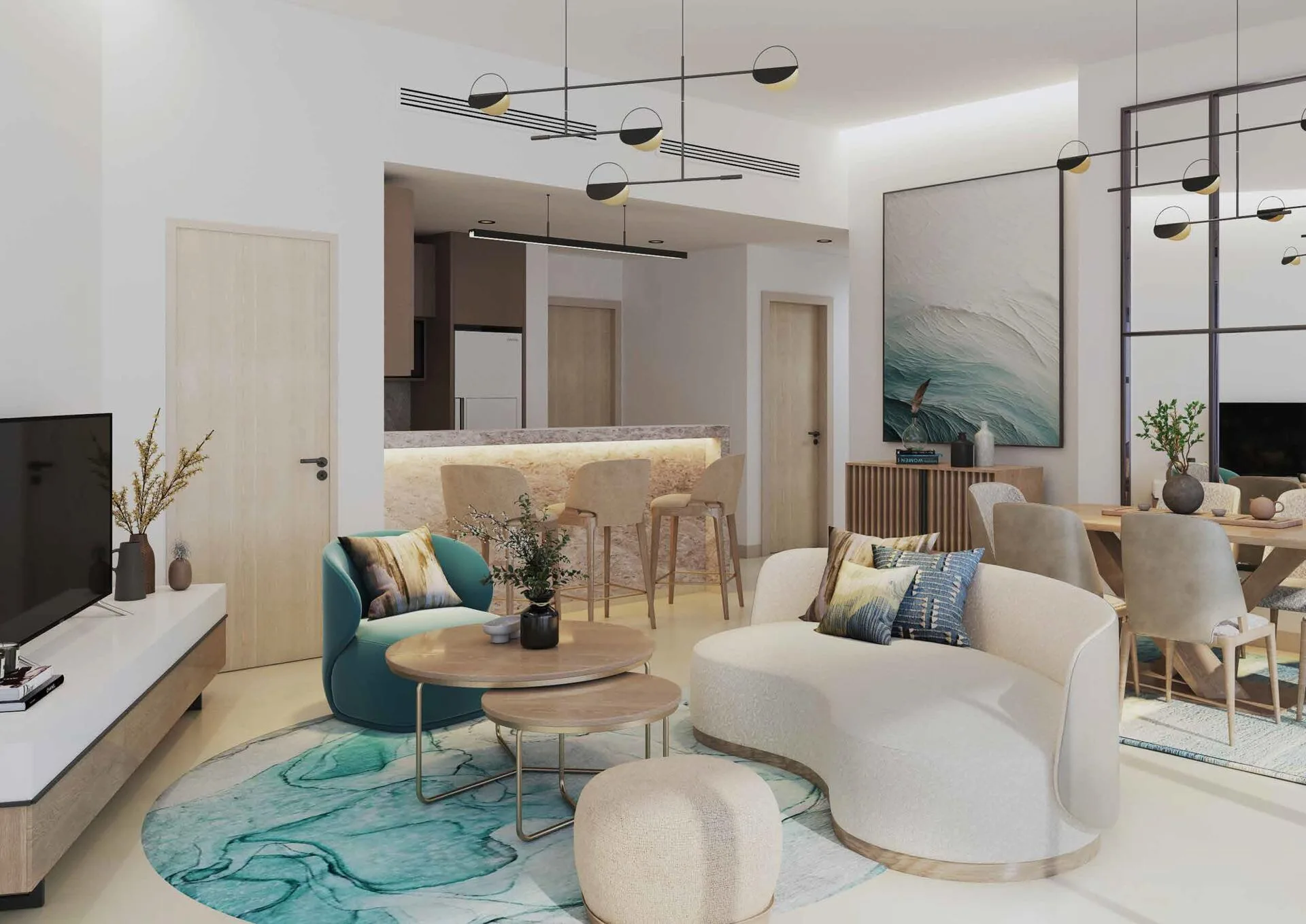Гостиная квартиры Damac District