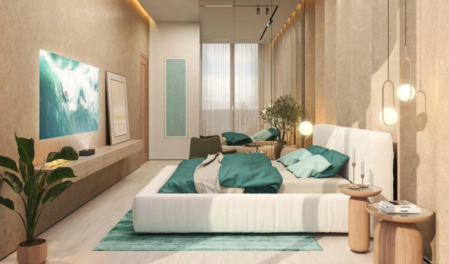 Спальня в квартире Damac Lagoon Views