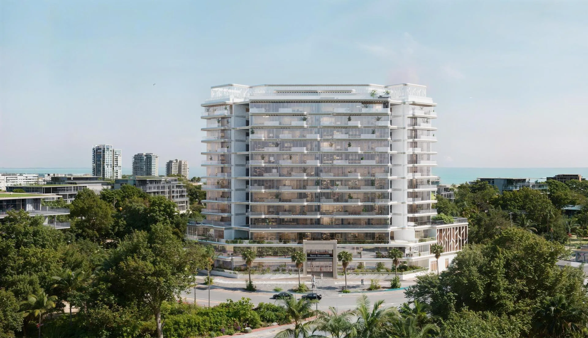 Dream Life Residence среди зелени, за домом кварталы Dubai Islands