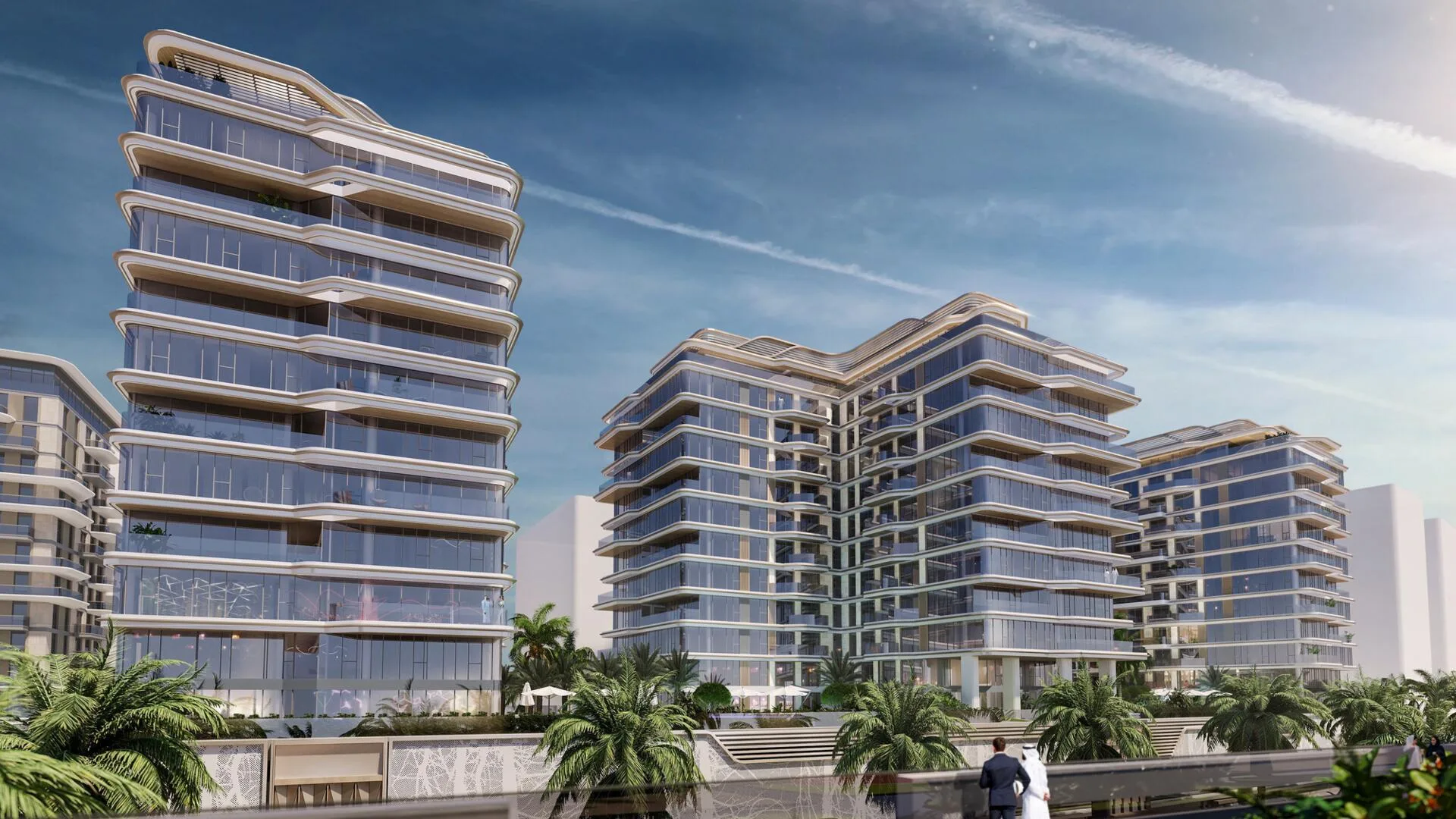 Фасады Edgewater Residences: балконы-волны и стекло
