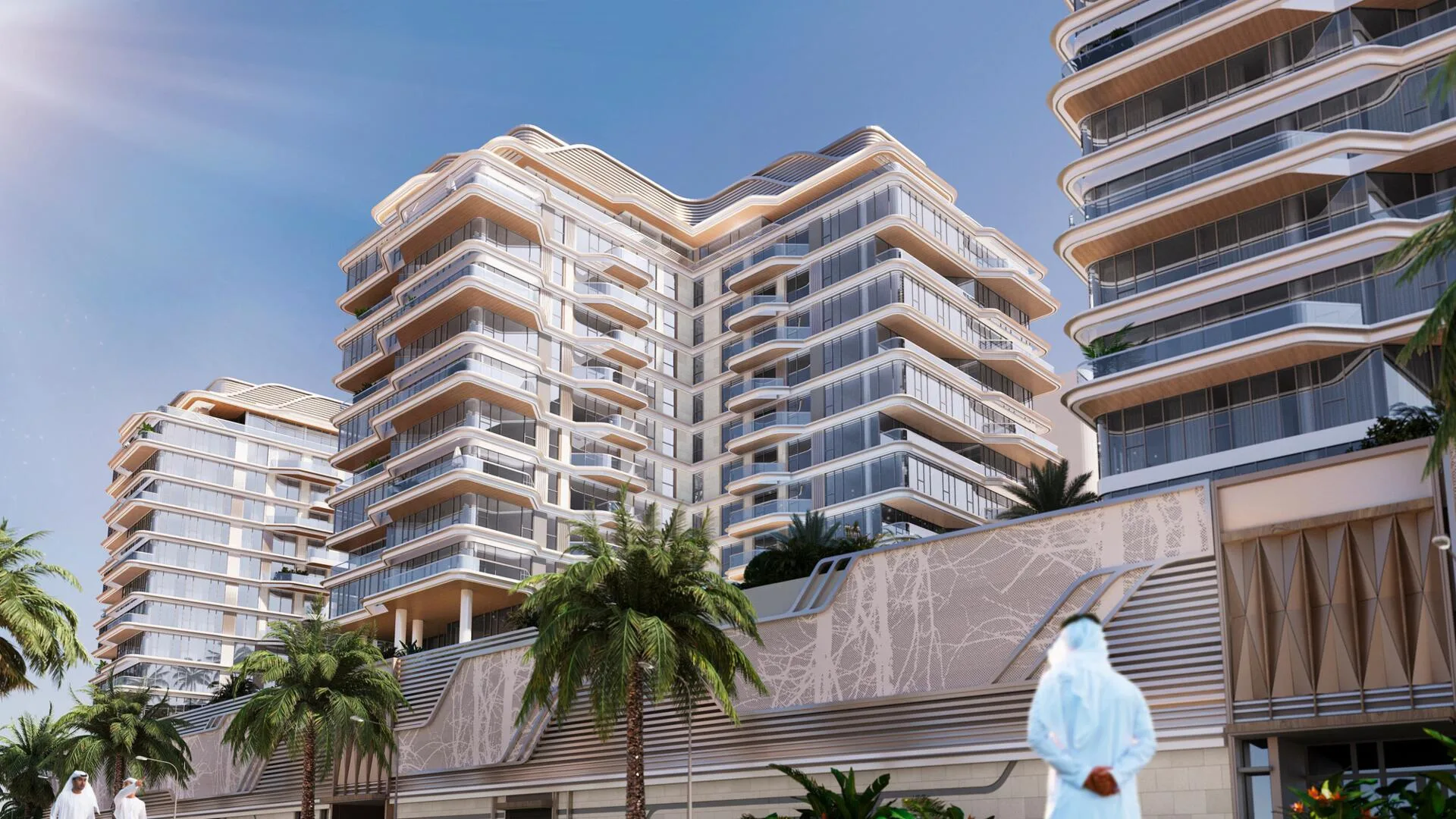 Башни Edgewater Residences с улицы
