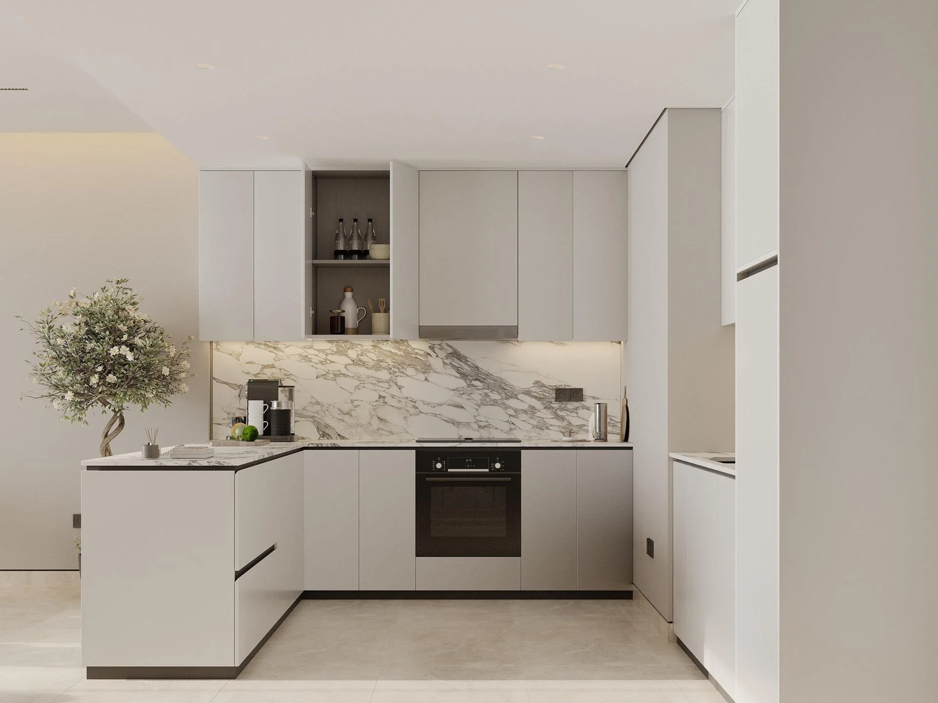 Кухня в квартире Edgewater Residences