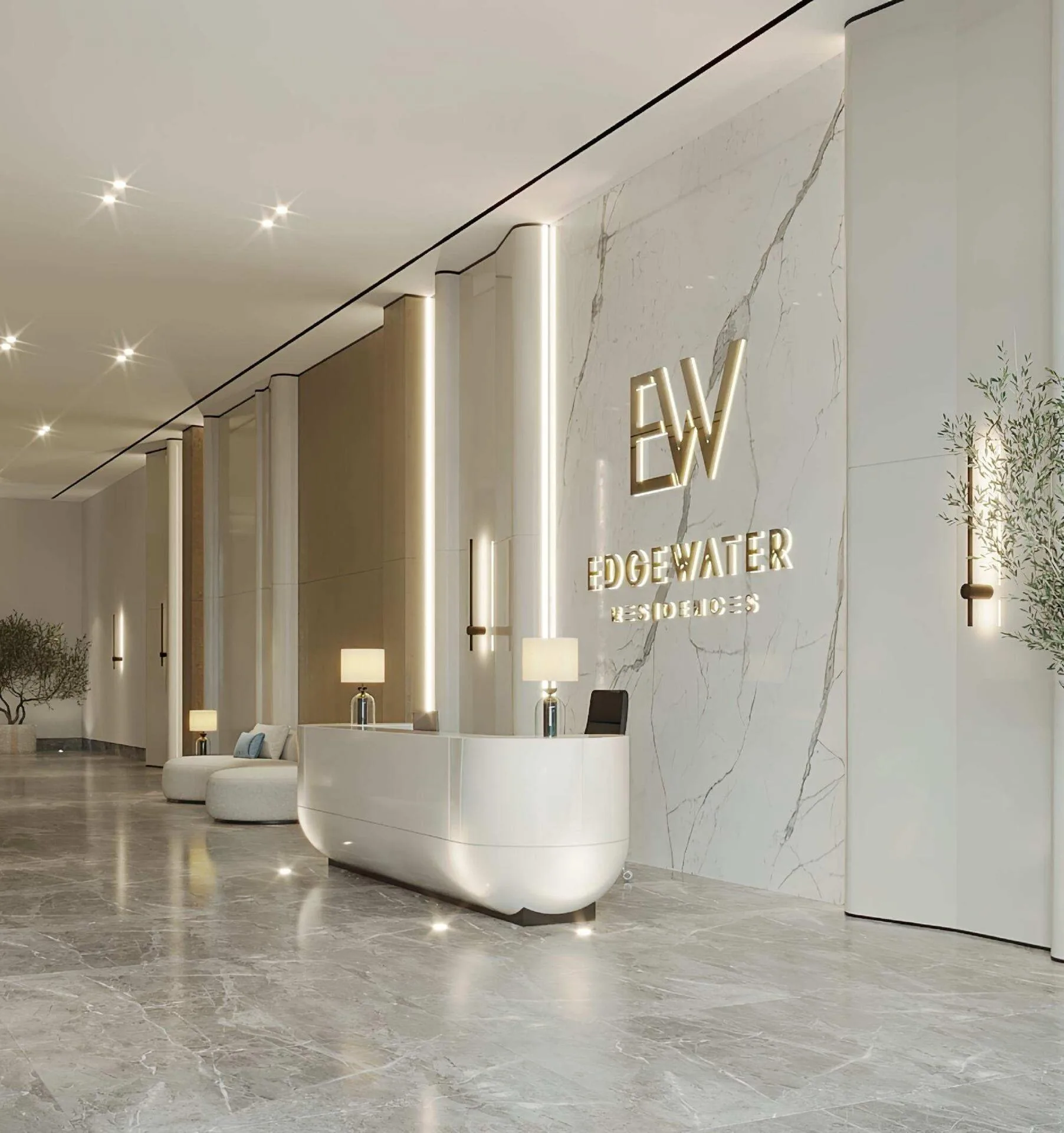 Лобби Edgewater Residences