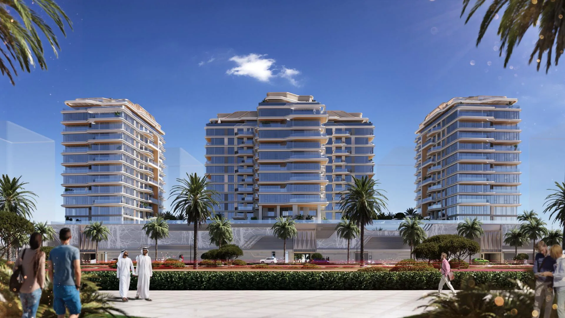 Три дома Edgewater Residences с прогулочной площади