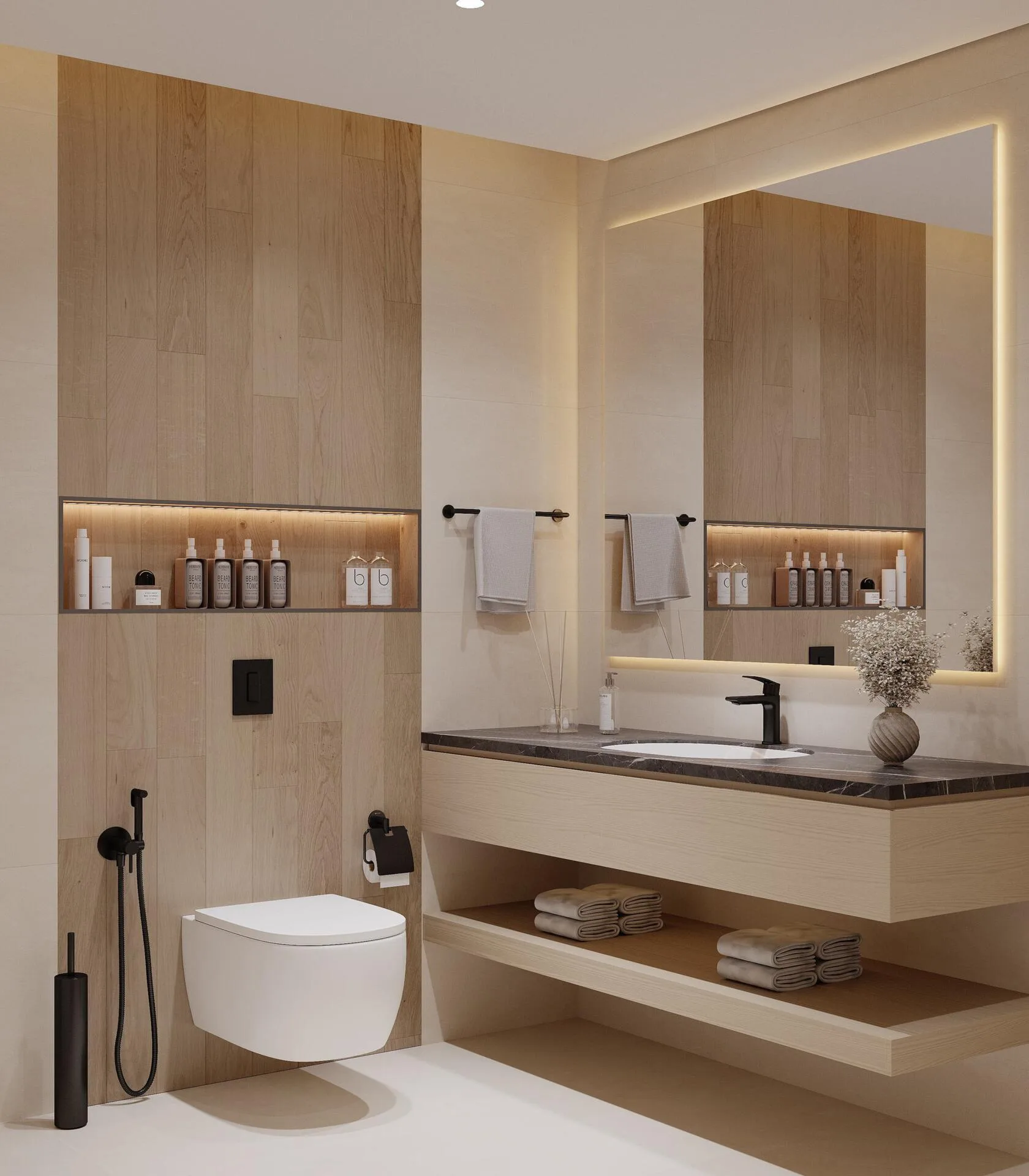 Умывальник и тумба в ванной Edgewater Residences