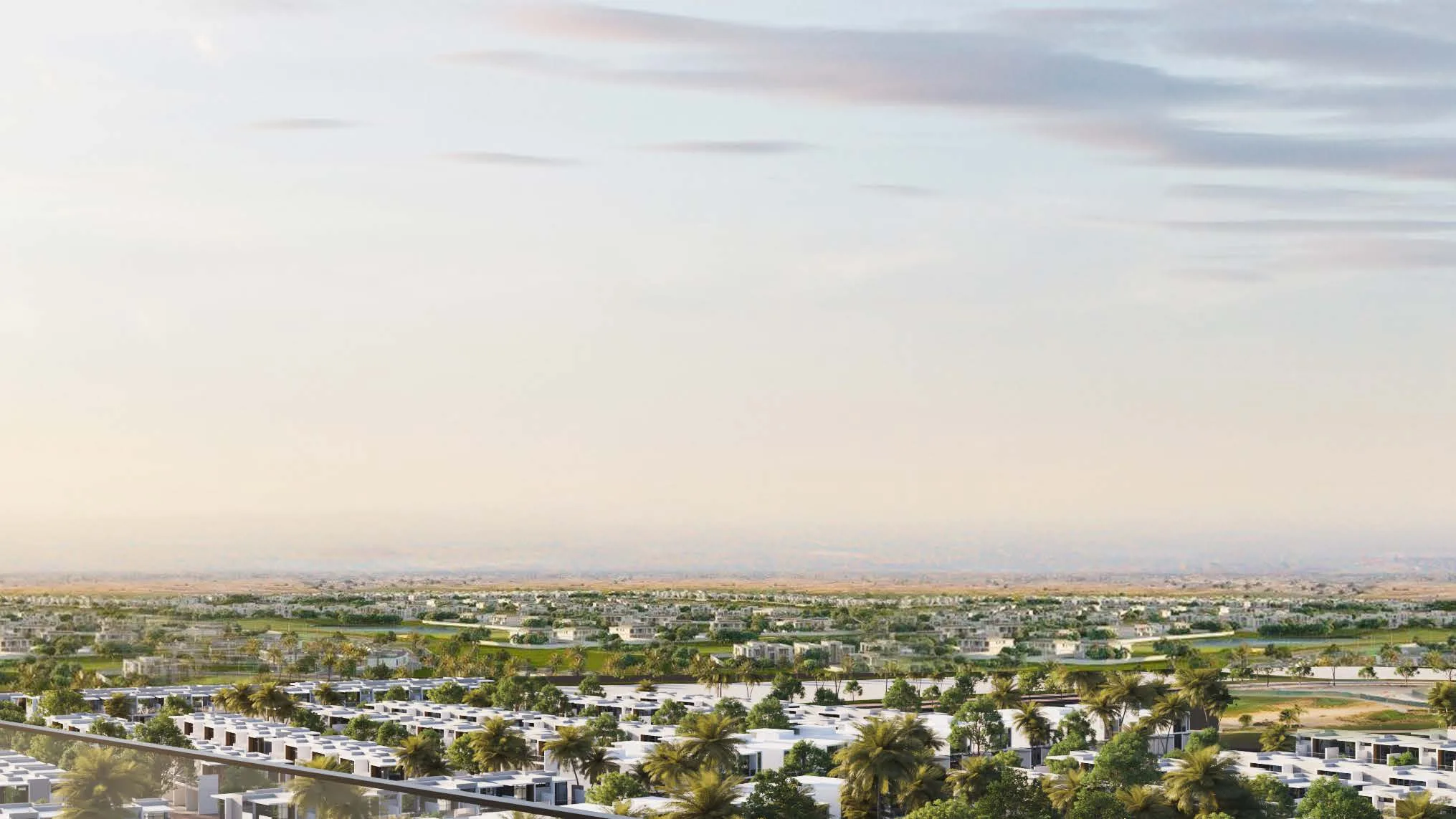 Панорама DAMAC Hills 2 с высоты