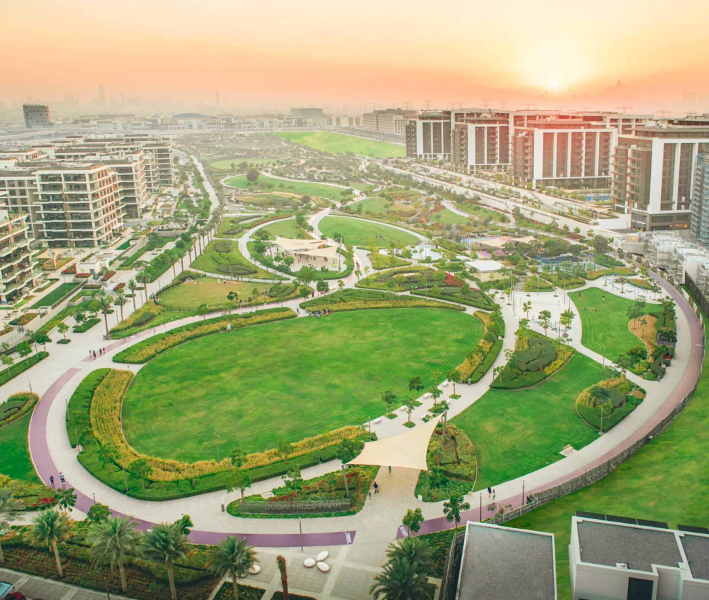 Dubai Hills Park с высоты