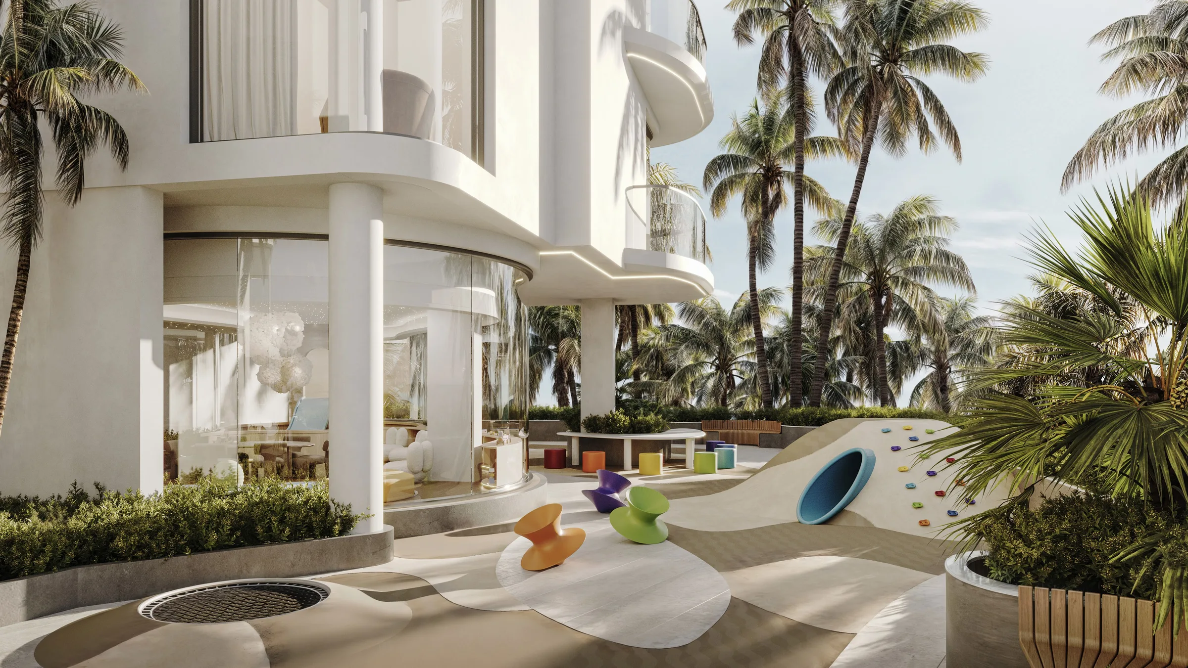 Детская площадка на улице у Esmé Beach Residences