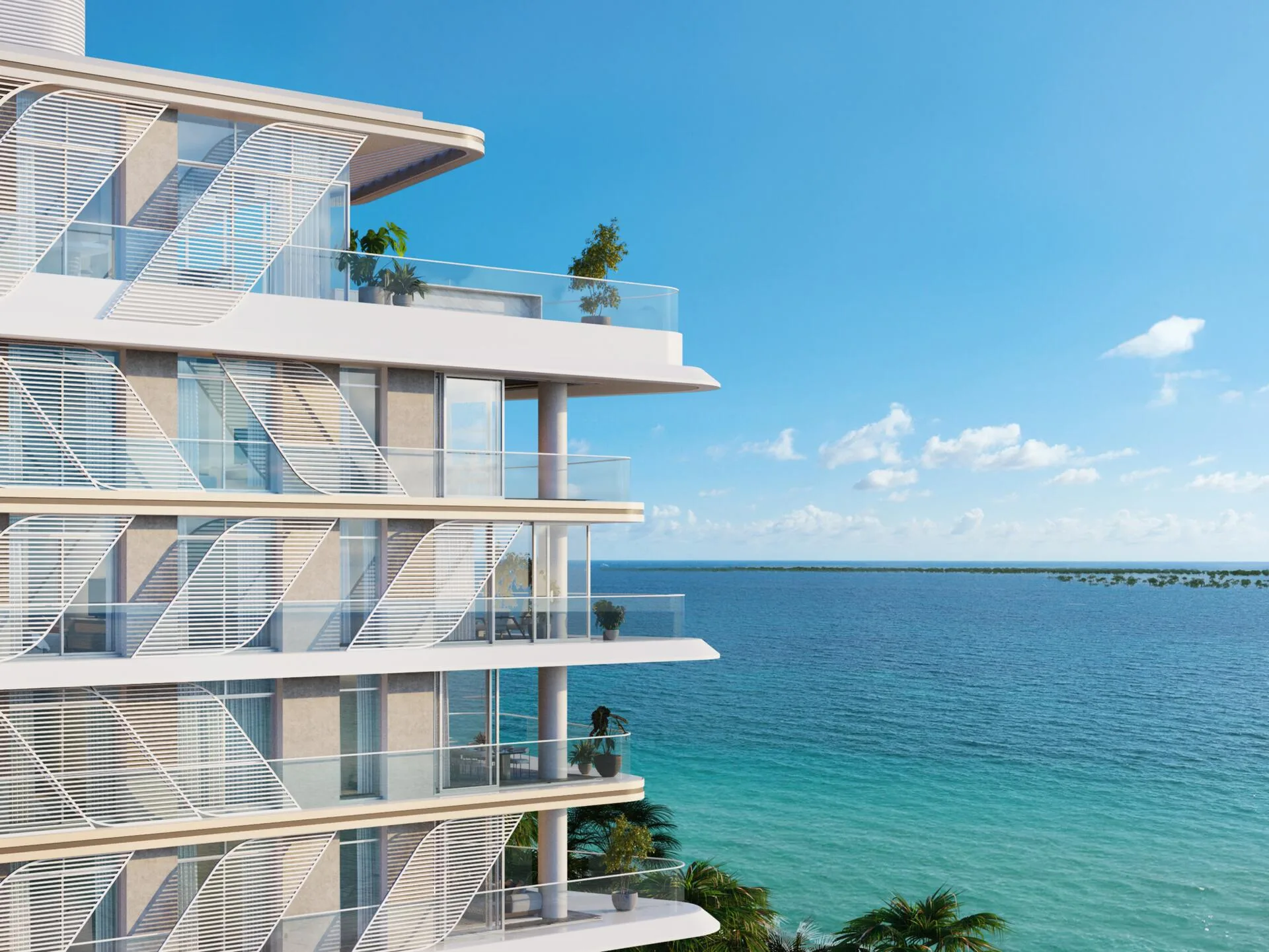 Вход в дом Fahid Beach Residences с подъездной аллеей