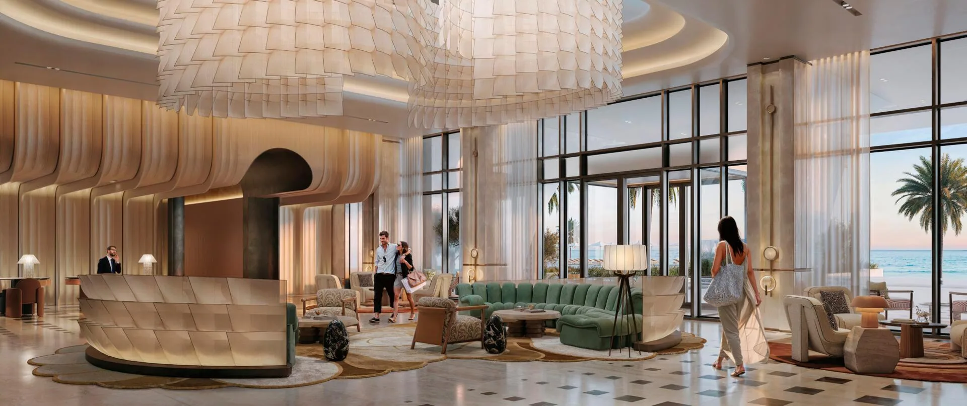 Лобби Fairmont Residences с видом на море