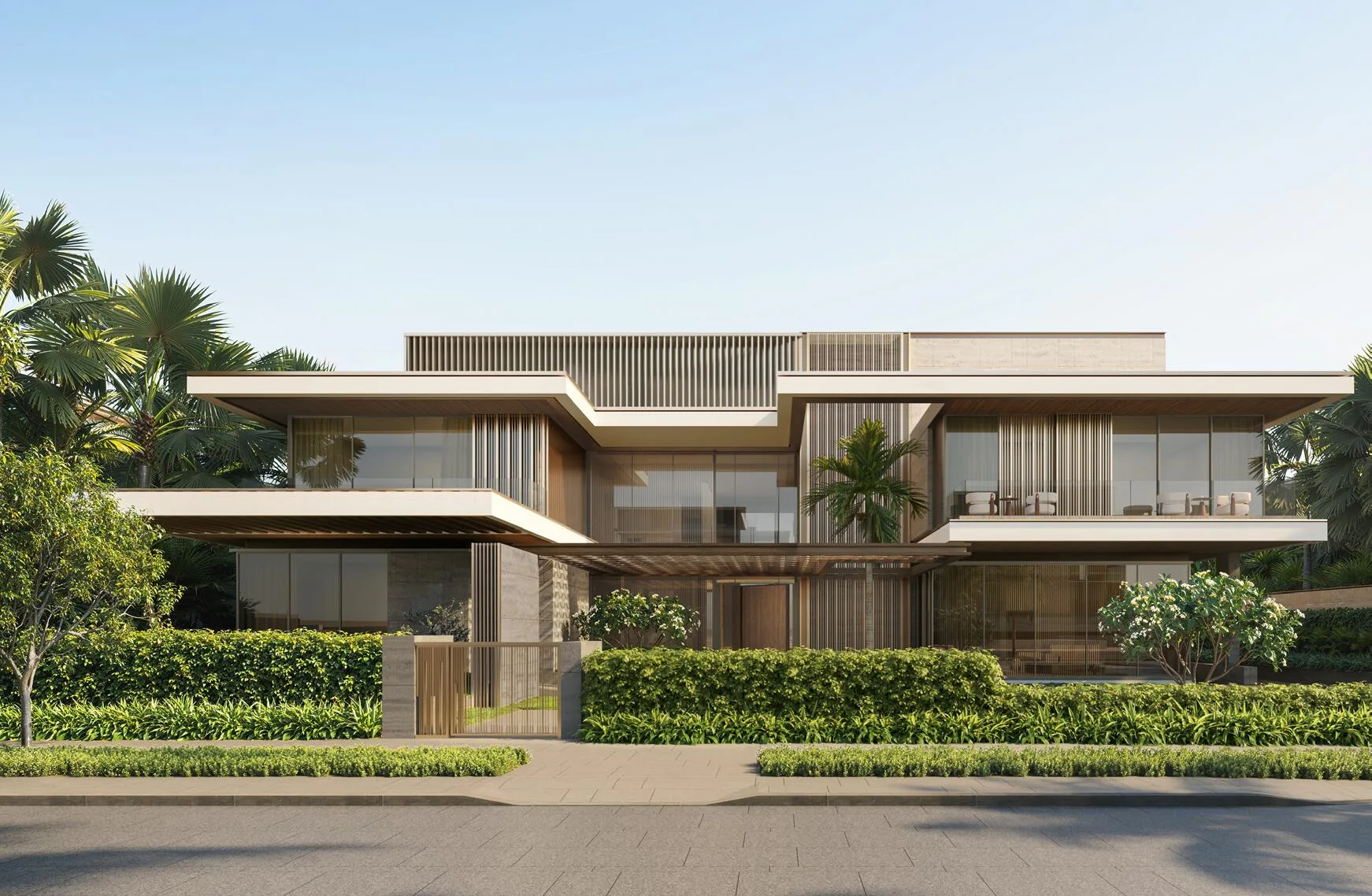Вилла Beach Mansion со стороны улицы