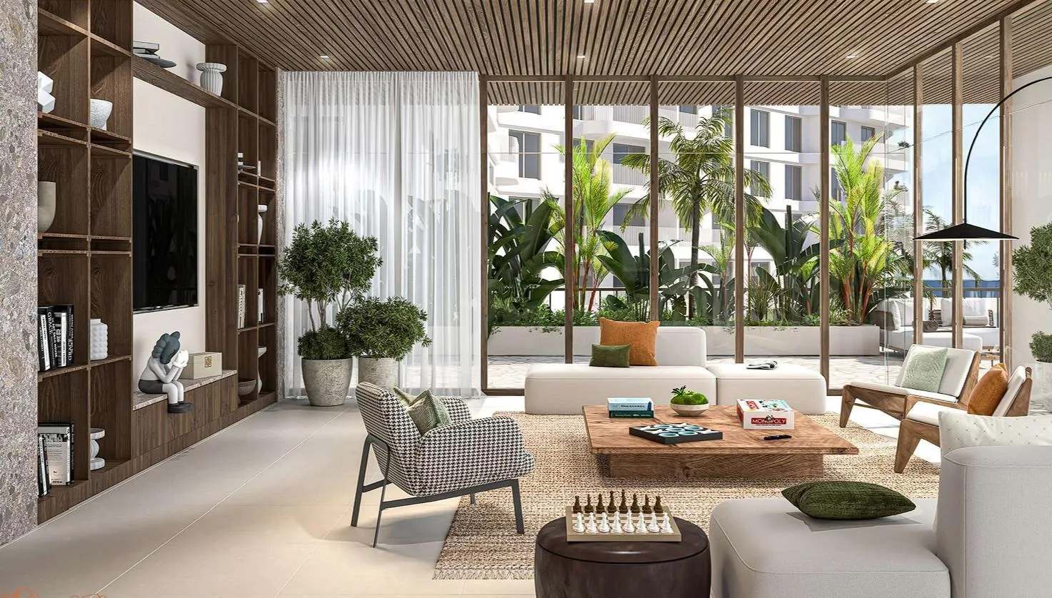 Гостиная клуба Bay View в Gardenia Bay