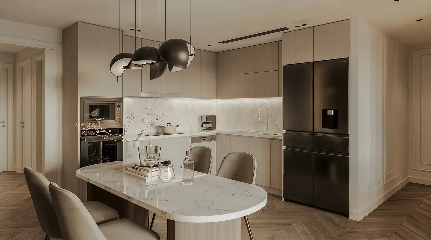Визуализация: кухня в квартире Grosvenor House