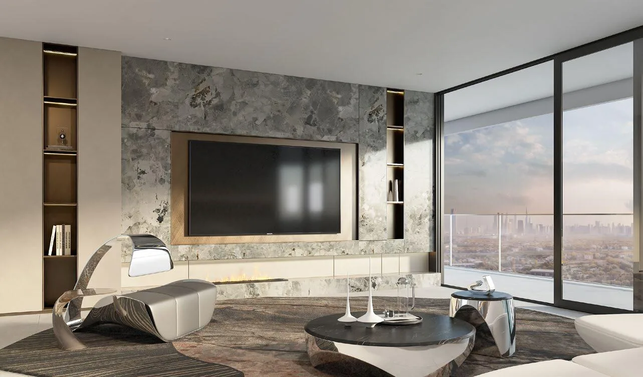 Гостиная Hadley Heights 2 с панорамным окном