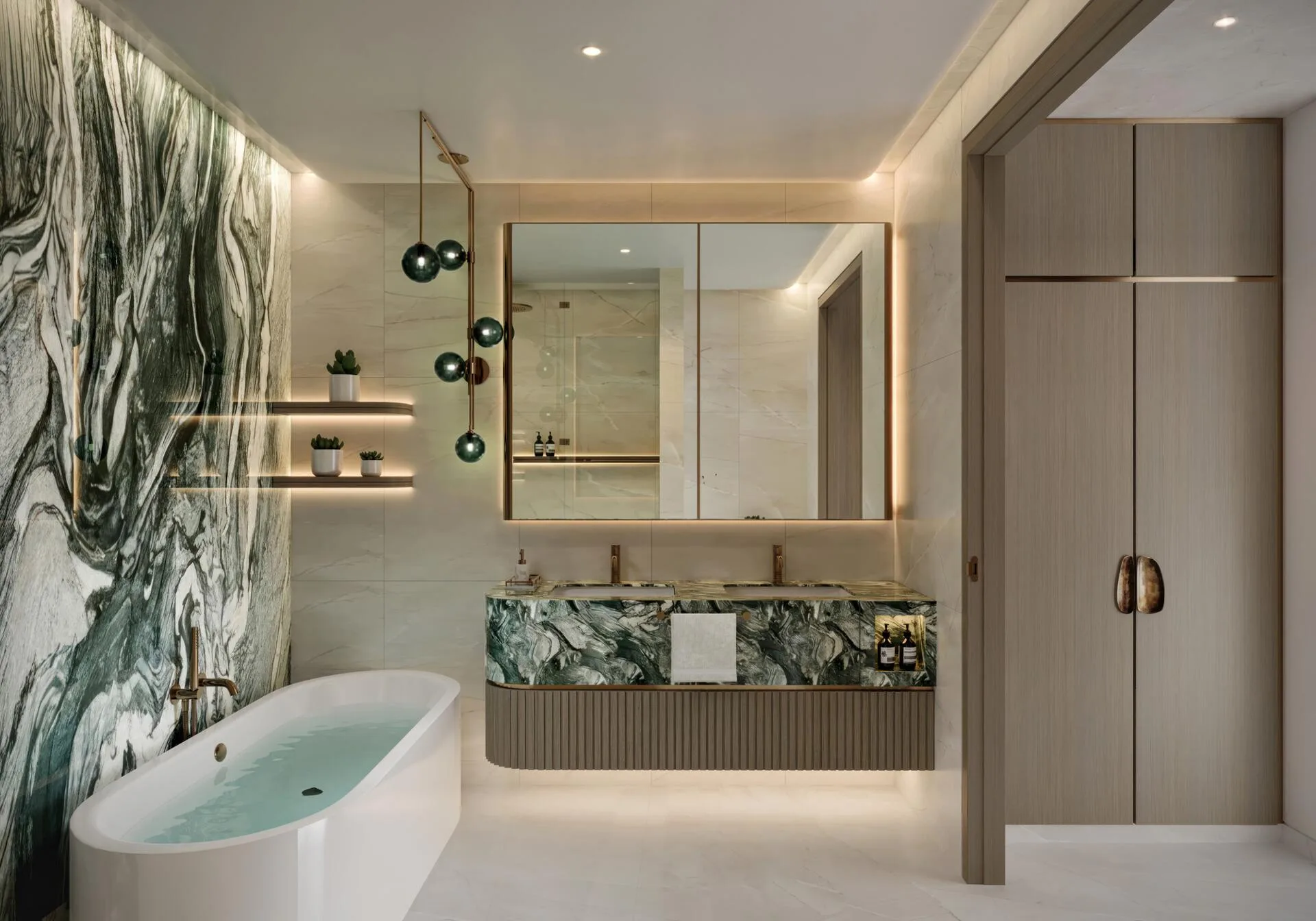 Ванная в квартире Hilton Residences